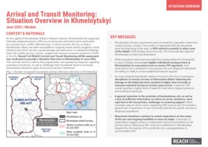 REACH Ukraine Arrival and Transit Monitoring, Situation Overview in Khmelnytskyi (Round 9, June 2023)