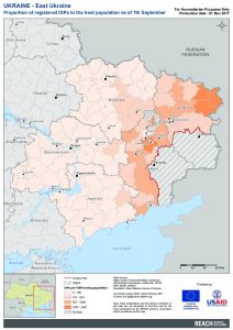 UKR_Map_East Ukraine_Proportion Of Registered IDPs_01NOV2017_A4
