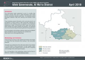 REACH_SYR_Factsheet_HSOS Subdistrict Factsheet_Idleb Al Mar'a_April 2018