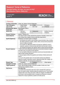 REACH_MMP_Terms of Reference_Separated Families_January 2017