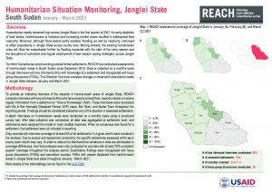 Humanitarian Situation Monitoring of hard-to-reach settlements in Jonglei State, January - March 2021