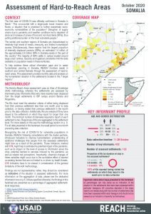 Assessment of Hard to Reach Areas in Somalia, October 2020