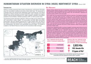 Humanitarian Situation Overview in Northwest Syria – February 2020