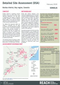 DSA III Factsheet Baidoa, Somalia - February 2020