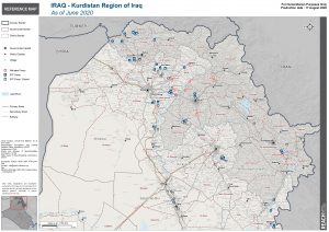 Iraq Reference Map KRI Camp Location - August 2020 - A1