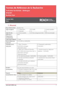REACH_BFA_ABA_Dedougou_TdR Recherche_Fevrier 2024