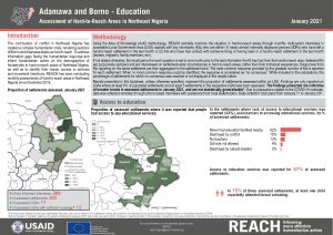 Hard to Reach Assessment in Northeast Nigeria, Education Factsheet, January 2021