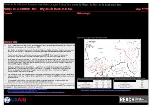 Evaluation de la situation humanitaire, régions de Mopti et Gao, Mali – Aperçu de la situation janvier-mars 2020