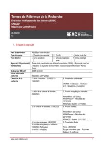 CAR Multi-Sector Need Assessment (MSNA) 2023, Termes de référence (June 2023)
