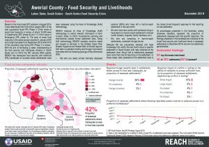 Food Security & Livelihoods Factsheets - Greater Bahr el Ghazal Counties, South Sudan - December 2019