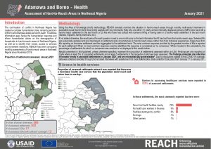 Hard to Reach Assessment in Northeast Nigeria, Health Factsheet, January 2021