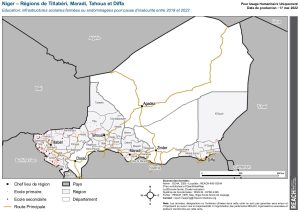 REACH Niger Carte Ecoles fermees mai 2022