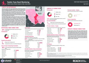 SSD_Factsheet_Yambio Town Road Monitoring_April 2018