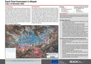 Rapid Flood Assessment in Albayda, Libya - November 2020