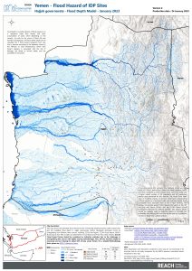 Flood Hazard of IDP Sites - Hajjah Governorate - Flood Depth Model - January 2023