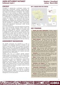 AGORA Somaliland - Settlement factsheet with maps Ayah 4. (March 2022)