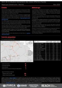 Evaluation multisectorielle dans les zones difficiles d’accès, Nord-Est de la République Centrafricaine – Mars 2020