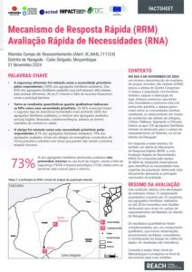 REACH Moçambique RRM Avaliação Rápida de Necessidades Factsheet- Ntamba, Distrito de Nangade (21/11/24)