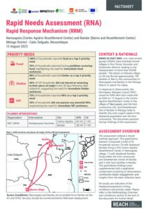 REACH Mozambique RRM Rapid Needs Assessment Factsheet – Namuapala and Bandar – Metuge District (13/08/25)