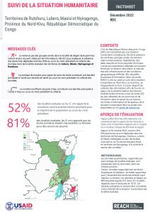 RDC suivi de la situation Humanitaire Nord-Kivu décembre 2022