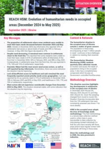 REACH Ukraine, Humanitarian Situation Monitoring, Trends analysis of the occupied areas of Ukraine (December 2024 - May 2025)