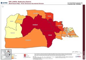 Area Based Risk Assessment Map Sri Lanka Kiran Multi hazard March 2024