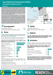 REACH YEM Factsheet WASH WANTS Common KIs Ash Shahil District March 2022