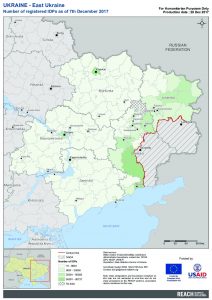 UKR_Map_East Ukraine_Number Of Registered IDPs_28DEC2017_A4