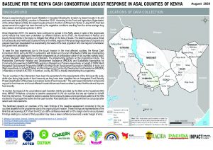 Cash consortium locust response in arid and semi arid lands (ASAL) counties baseline factsheet, Kenya - August 2020