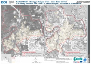 Bangladesh - Cox's Bazar - Kutupalong Extension Site - Zone AA Shelter Analysis Comparison - 26 October & 28 November 2017