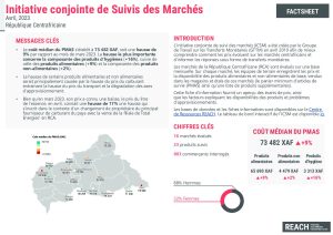 REACH République centrafricaine Fiche informative, Suivi des marchés Avril 2023