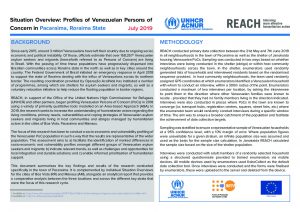 Profiles of Venezuelan PoCs in Pacaraima, Brazil - July 2019