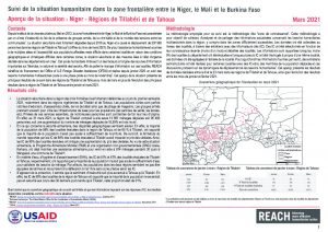 Humanitarian Situation monitoring (HSM), Tillabéri and Tahoua regions, Niger – Situation overview from January to March 2021