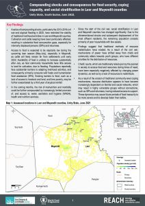 Compounding shocks and consequences for food security, coping capacity, and social stratification in Leer and Mayendit counties - June 2021