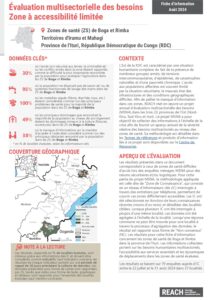 REACH RDC - Factsheet MSNA - ZS de Boga et Rimba - Ituri - Août 2024