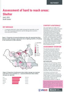 Assessment of Hard to Reach Areas: Shelter, April 2023