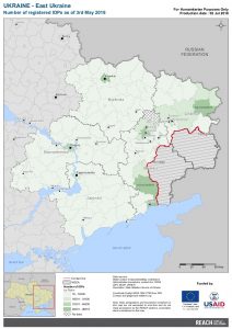 UKR_Map_East Ukraine_Number Of Registered IDPs_03MAY2018_A4