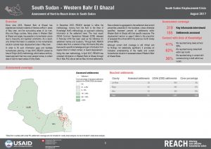 SSD_Factsheet_Assessment of Hard-to-Reach Areas in Western Bahr El Ghazal_August 2017
