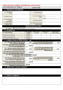 IMPACT - UNICEF Third-Party Monitoring - WASH Community PDM Form: Water Testing