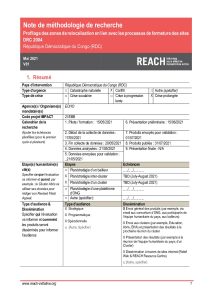 République Démocratique du Congo Evaluation des zones de relocalisation à Kalemie, termes de référence, mai 2021