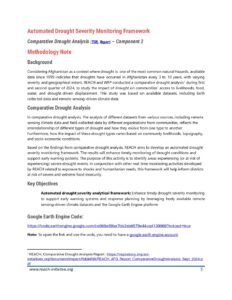 Drought Analytical Framework Methodology Note
