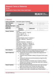 SSD_Terms of Reference_Cross-border displacement to Uganda_August 2016
