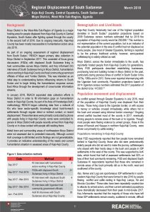 SSD_Profile_Regional Displacement Kajo-Keji and Moyo_March 2018