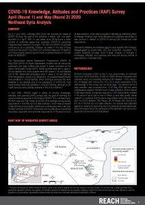 COVID-19 Knowledge, Attitudes and Practices (KAP) Survey in Northeast Syria analysis – April (Round 1) and May (Round 2) 2020