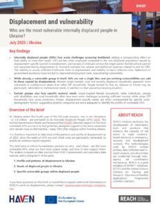 REACH Ukraine Displacement and vulnerability Brief (2025) ENG