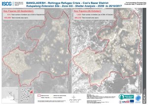 Bangladesh - Cox's Bazar - Kutupalong Extension Site - Zone GG Shelter Analysis Comparison - 25 September & 26 October 2017
