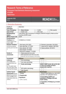 REACH Afghanistan Earthquake Post-Distribution Monitoring Terms of Reference, Nov 2023