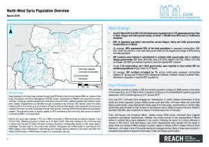 SYR_Situation Overview_CCCM_ISMI_North West Syria Population Overview_March 2018