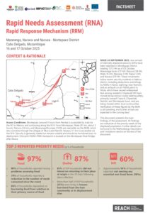 REACH Mozambique RRM Rapid Needs Assessment Factsheet - Mararange, Nacaca and Nacuca - Montepuez District (17/10/2025)