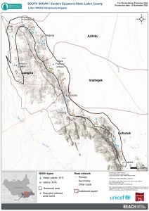 REACH SSD Map WASH Infrastructures lafon County WASH types November2021 A3